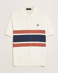 Fred Perry Paneled Knitted Polo Light Ecru