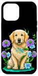 Coque pour iPhone 12 Pro Max Golden Retriever Dog Floral Mama Golden Retriever Dad