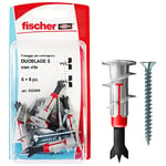 Fischer Duoblade Wall Plugs for Plasterboard Self Drilling and Expanding 6 Fixings for Single or Double Panels