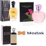 Modak 3 Pack women Perfume Black Hypnosis,Story of Rose,Midnight Black EDP 100ml