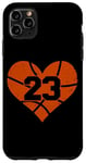 iPhone 11 Pro Max Basketball Number 23 Jersey Funny Basketball Heart Game Day Case