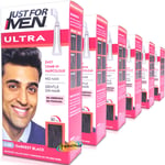 6x Just For Men Ultra Easy Comb In Hair Colour Dye A65 DARKEST BLACK - Autostop