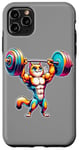 Coque pour iPhone 11 Pro Max Cat x Haltérophile x Bodybuilder