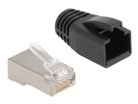 Delock - Nätverkskontakt - RJ-50 (hane) - S/FTP - CAT 5e - rund, hakfri (paket om 25)