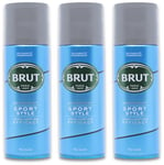 Brut Sport Style Deodorant 200ml | Long Lasting | Body Spray X 3