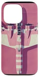 Coque pour iPhone 13 Pro Rose B-17 Flying Fortress Design rayé moderne