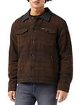 Wrangler Men's Wool Trucker Jacket, Carafe Brown, Large