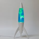 iTotal - Rocket Lava Lamp - White Base, Blue Liquid and White Wax - Blue