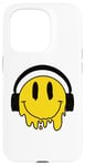 Coque pour iPhone 15 Pro Sourire jaune fondant drôle souriant visage dégoulinant mignon