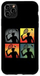 Coque pour iPhone 11 Pro Max Joueur de tennis Pop Art - Amateur de tennis vintage