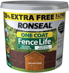 RSLFLHGN4LAV  One  Coat  Fence  Life  Harvest  Gold  New  4  Litre + 25 %