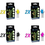 Lot de 8 cartouche d'encre  compatible  pour imprimante HP Officejet Pro  K8600