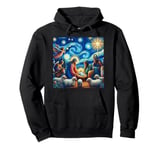 Van-Gogh inspired nativity-Joy to the nativity christmas Pullover Hoodie