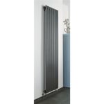 Anthracite Vertical Single Panel Radiator 1200mm (H) x 480mm (W)