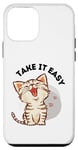 iPhone 12 mini Take it easy with cute cat and cat paws design Case