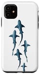 Coque pour iPhone 11 Shark - Étui de téléphone mignon pour amoureux de requin