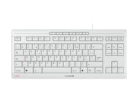 CHERRY STREAM CLAVIER TKL - Clavier - USB - AZERTY - Français - commutateur : CHERRY SX - gris pâle