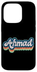 Coque pour iPhone 14 Pro Ahmad Prénom Garçon Style Vintage Années 70 80 Personnalisé