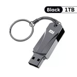 Xiaomi-Clé USB 3.0 en métal,2 To,disque U,clé USB portable,clé USB haute vitesse pour ordinateur portable,formateur de stockage - Type Black 1T