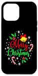 iPhone 12 Pro Max Merry Christmas Happy holidays Jingle Bells and Snowflakes Case