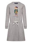 Ralph Lauren Kids Polo Bear Fleece Dress Grå