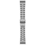 För Garmin Fenix 6X Sapphire 26mm Titanium Alloy Quick Release Watch Band Titanium Gray