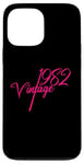 Coque pour iPhone 13 Pro Max 1982 Rose anniversaire fille 42ème année '82