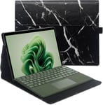 Coque de protection pour Microsoft Surface Pro 9/10/11 avec coque souple en TPU compatible avec clavier - Design ultra fin et léger - Dissipation de la chaleur - Noir marbre