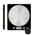 Salter Digital Kitchen Scale 5kg Capacity Baking/Cooking, Slim Disc Design Black