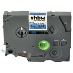 vhbw 1x Ruban compatible avec Brother PT E110, D800W, E300, E105, E110VP, E100, E100VP imprimante d'étiquettes 6mm Noir sur Bleu, flexible