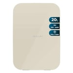 Cecotec Mini Réfrigérateur Bolero MiniCooling 20L Bahamas Beige. Design compact 20L, polyvalent 12V-220V, refroidit jusqu'à 7ºC et chauffe jusqu'à 65ºC, parfait pour voyages et maison.