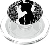 Fantasy Post Punk Celtic Tribal Art Batcave Girl Gothique PopSockets PopGrip pour MagSafe