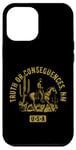 Coque pour iPhone 15 Pro Max Truth or Consequences NM USA Cowboy Horse Design vieilli