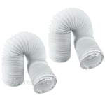 BEKO Strong Tumble Dryer Vent Hoses Long Vented Condenser Pipes 4m (2 Pack)