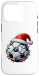 Coque pour iPhone 16 Pro Futbol Chapeau de Noël pour baby-foot