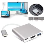 HDMI92®Nouveau Type C USB 3.1 vers USB-C 4K HDMI USB3.0 adaptateur 3 en 1 Hub pour Apple Macbook