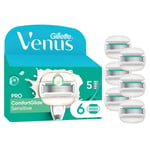 Venus - Gillette Venus Pro ComfortGlide Sensitive Razor Blades - Green/White - 6 pcs