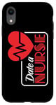 Coque pour iPhone XR Infirmière Heartbeat Medical Professional Fun Date a Nurse