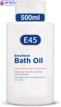 E45 Emollient Bath Oil 500 ml E45 Bath Oil to Moisturise Dry Skin Gently