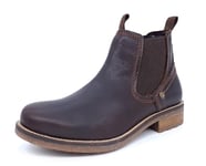 Wrangler Hill Chelsea Leather Dark Brown Mens Boots - Size UK 7