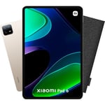 Xiaomi PAD6 8 256 GB + étui Feutrine, Chargeur Inclus 33 W, écran 11", Charge Rapide, Batterie 8840mAh, 18 Heures d'autonomie, Or