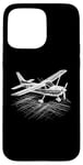 Coque pour iPhone 15 Pro Max Avion à hélice 3D Wireframe - Amoureux d'avion vintage