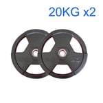 Barbell Plates 2 Pieces Of 2.5KG/5KG/10KG/15KG/20KG/25KG A Pair Olympic Weights 50mm/2inch Center Weight Plates For Gym Home Fitness Lifting Exercise Work Out Man and Woman (Color : 20KG/44lb x2)