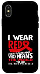 Coque pour iPhone X/XS « I Wear Red For Someone Who Means The World HIV AIDS »