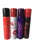 So…? Body Spray 4 x 75ml Ladies Girls Fragrance Kiss Me Sinful Dark Romance Set