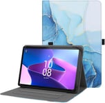 HGWALP Étui Universel pour Tablette 9-10.5 Pouces,Housse Folio Support en Cuir PU à Plusieurs Vues Angles dragonne pour Tablette Tactile 9" 10.1", avec Bande de Fixation en Silicone Réglable -MBL