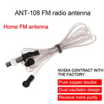 Universal 75 Ohm Dipole FM Antenna MD TV Card Aerial Amplifier Radio Receiver