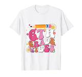 Groovy First Day Of School 6th Grade Vibes Back to School T-Shirt