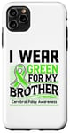 Coque pour iPhone 11 Pro Max I Wear Green For My Brother Sensibilisation à la paralysie cérébrale