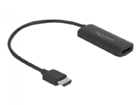Delock - Adapter för video / ljud - HDMI, Mikro-USB typ B (endast ström) till DisplayPort hona - 24 cm - svart - 4K60Hz (3840 x 2160) stöd, Lontium LT6711A chipset